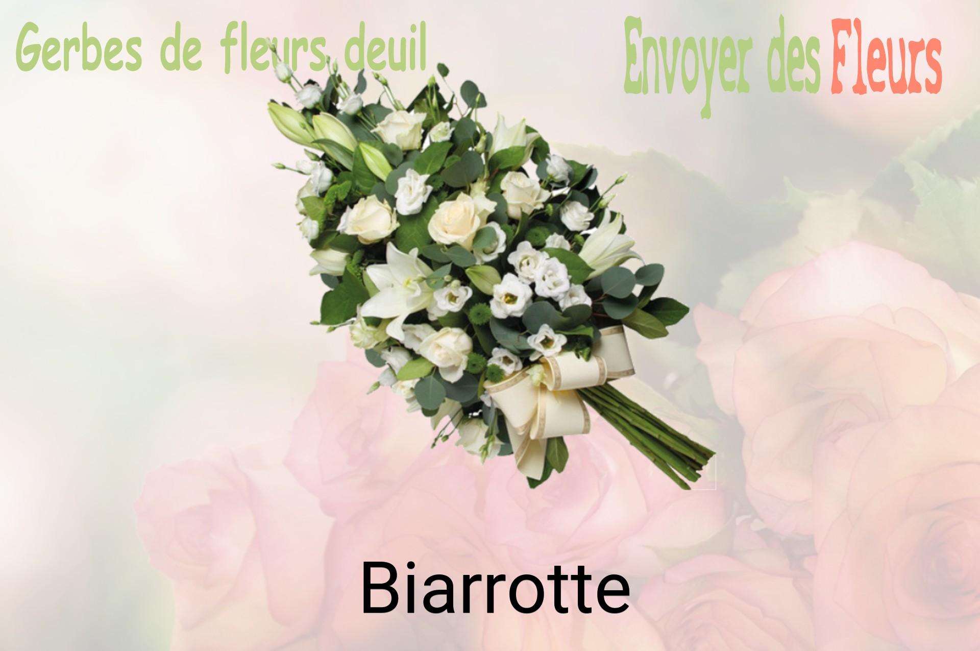 Gerbe de fleurs de deuil livrée à Biarrotte